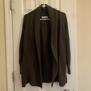 LOFT Olive Cardigan Sweater